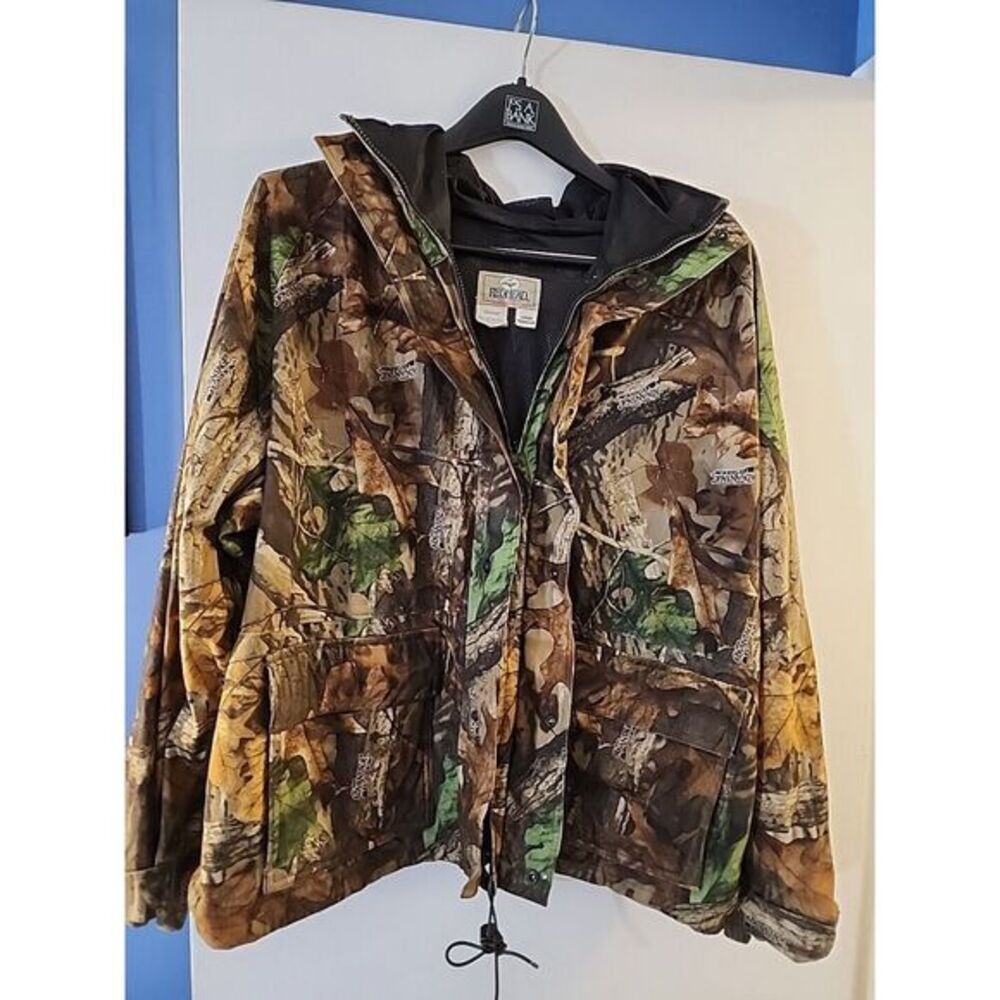 RedHead‎ Camo Lined Hunting Hooded Jacket Coat Advantage Timber Large
